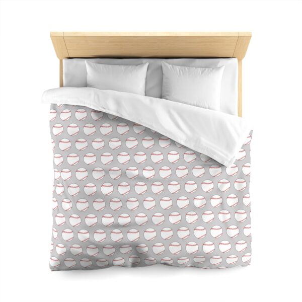 Gray Baseball Duvet Cover