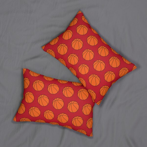 Red Basketball Lumbar Pillow - Image 4