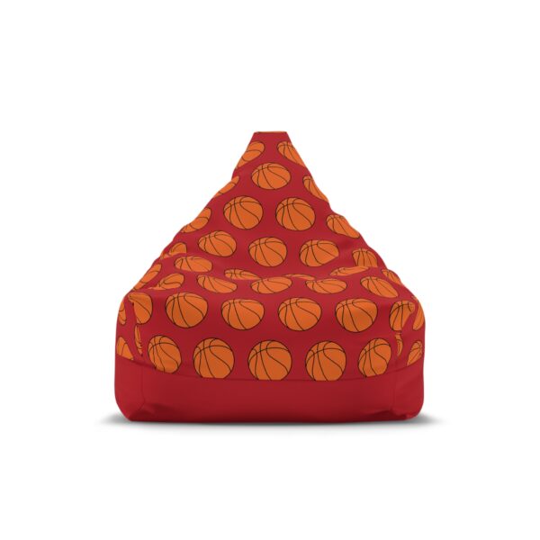 Red Basketball Bean Bag Chair Cover - Image 6