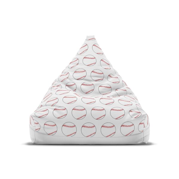 White Baseball Bean Bag Chair Cover