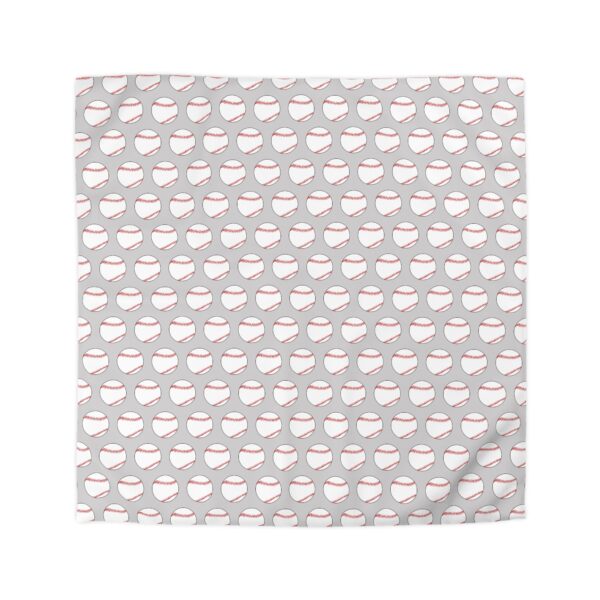 Gray Baseball Duvet Cover - Image 2