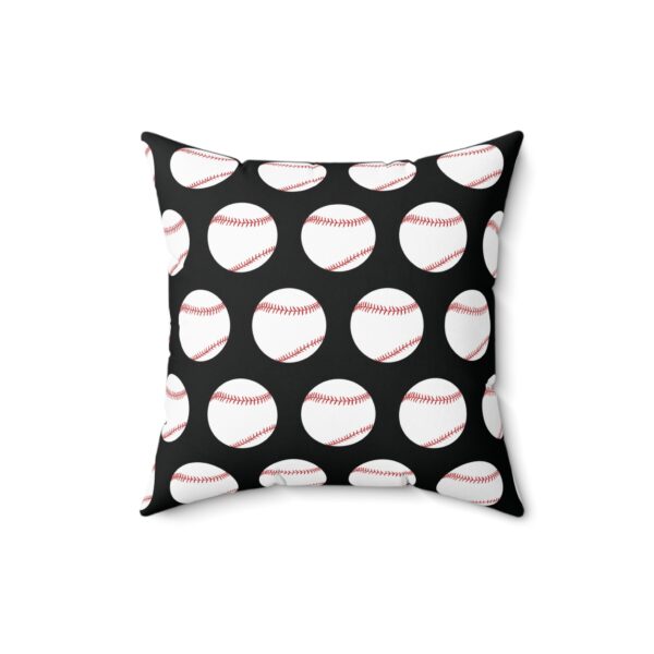 Black Baseball Throw Pillow