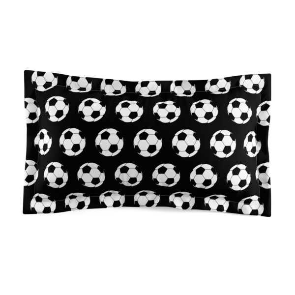 Black Soccer Pillow Sham