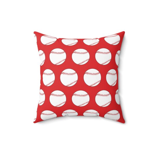 Red Baseball Throw Pillow