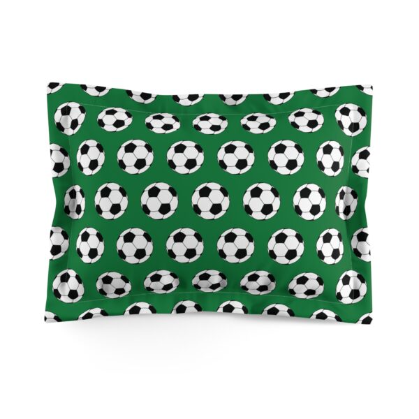 Green Soccer Pillow Sham - Image 2