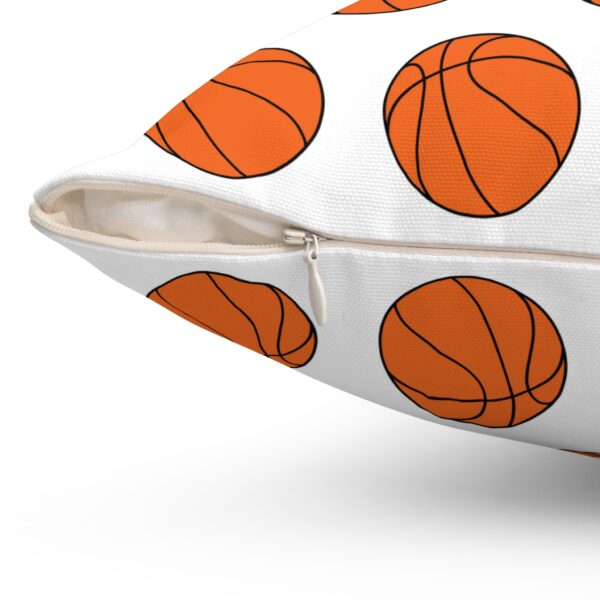 White Basketball Throw Pillow - Image 3