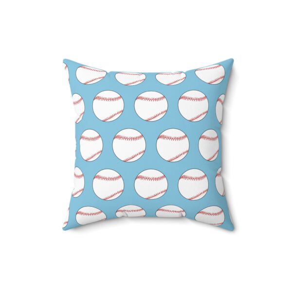 Blue Baseball Throw Pillow