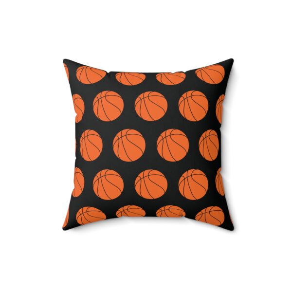 Black Basketball Throw Pillow