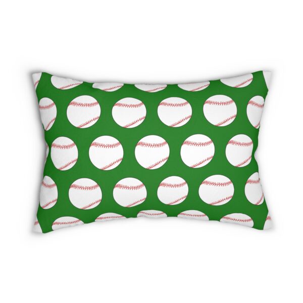 Green Baseball Lumbar Pillow