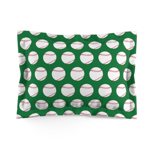 Green Baseball Pillow Sham - Image 2