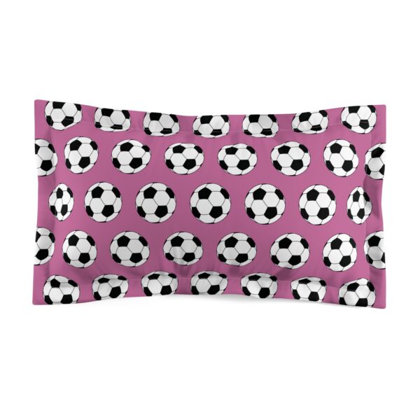 Pink Soccer Pillow Sham