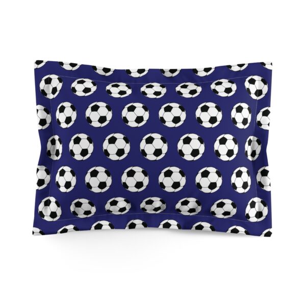 Blue Soccer Pillow Sham - Image 2