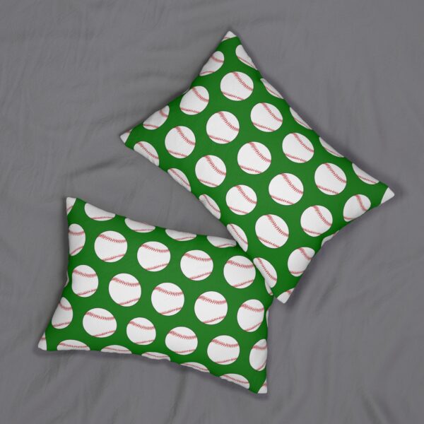 Green Baseball Lumbar Pillow - Image 4