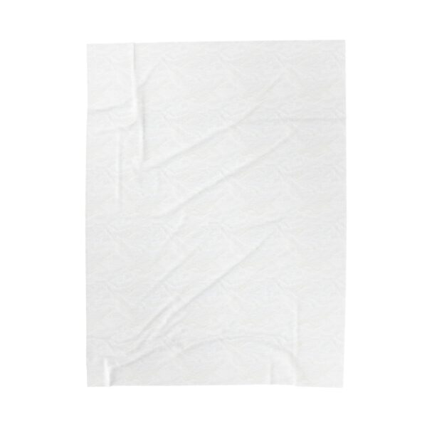 White Velveteen Football Blanket - Image 3