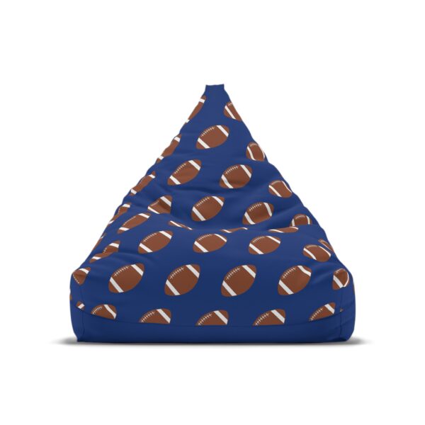 Blue Football Bean Bag Chair Cover