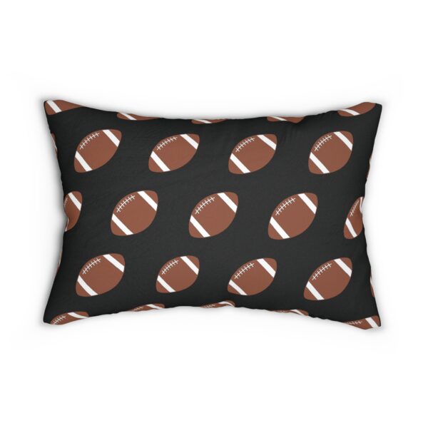 Black Lumbar Football Pillow - Image 2