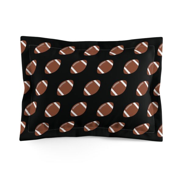 Black Football Pillow Sham - Image 2