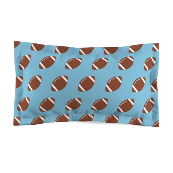 Blue Football Pillow Sham