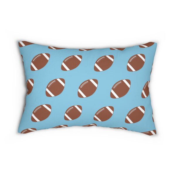 Blue Lumbar Football Pillow - Image 2