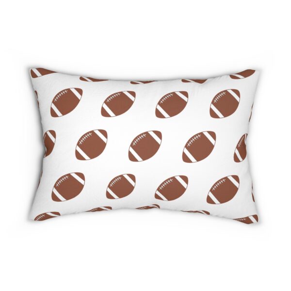 White Lumbar Football Pillow - Image 2