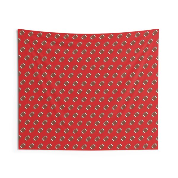 Red Football Wall Tapestry - Image 2