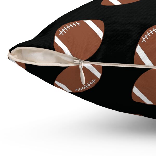 Black Football Throw Pillow - Image 3