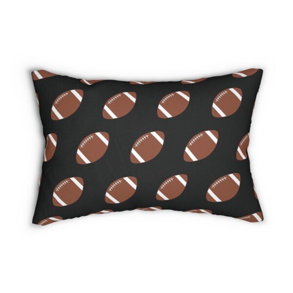 Black Lumbar Football Pillow