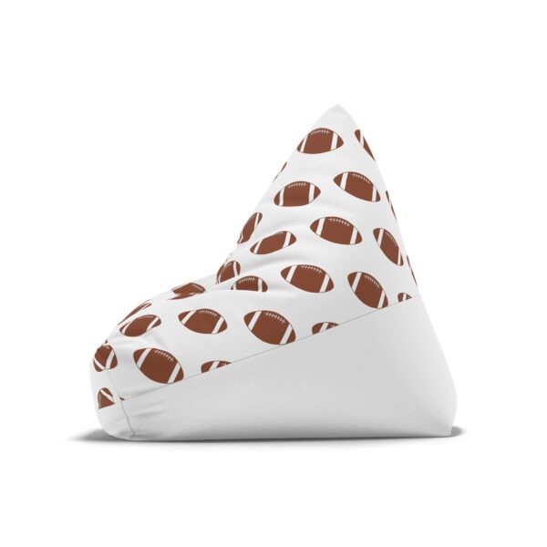 White Football Bean Bag Chair Cover - Image 4