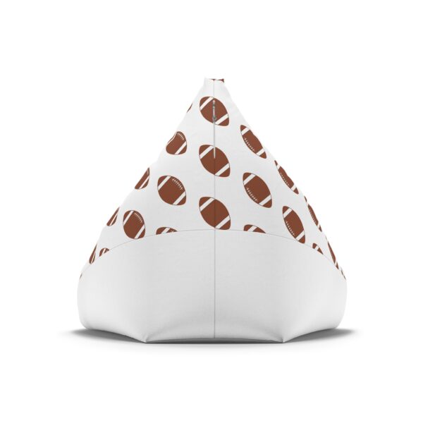 White Football Bean Bag Chair Cover - Image 2