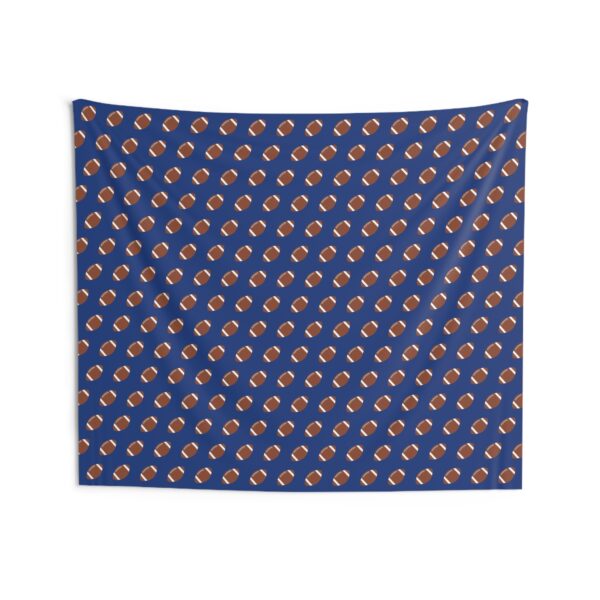 Blue Football Wall Tapestry