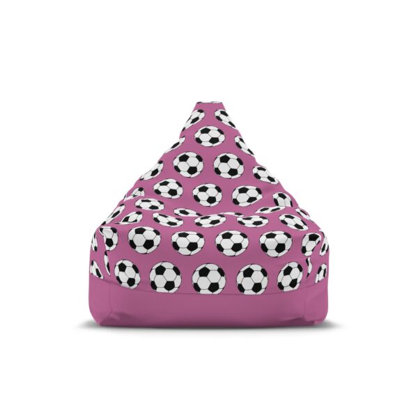 Pink Soccer Bean Bag Chair Cover - Image 6