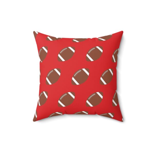 Red Football Throw Pillow