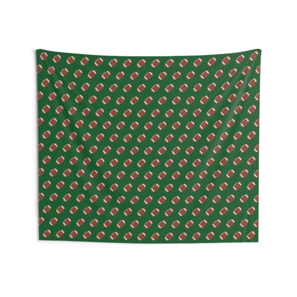 Green Football Wall Tapestry