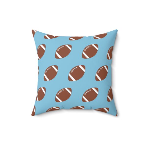 Blue Football Throw Pillow