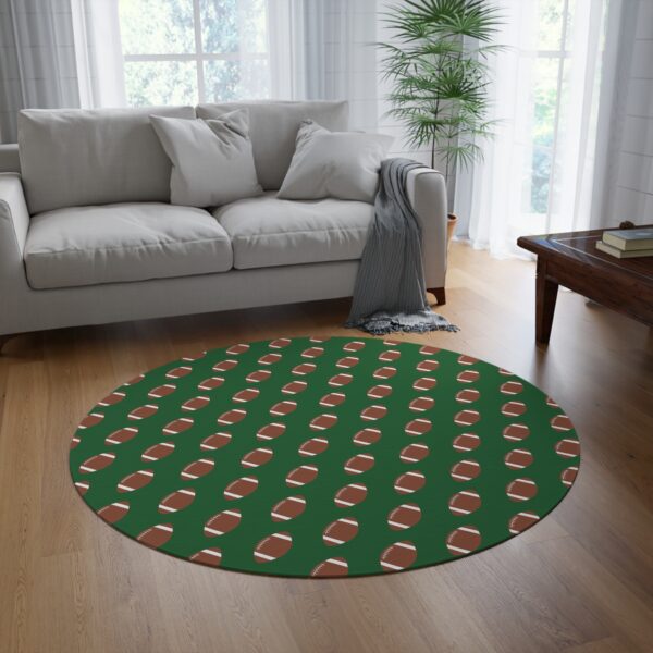 Green Football Rug