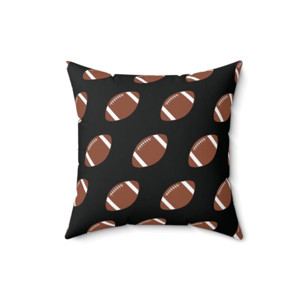 Black Football Throw Pillow - Image 2