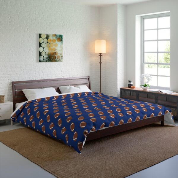 Blue Football Comforter