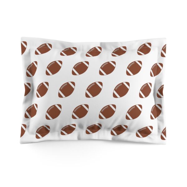 White Football Pillow Sham - Image 2