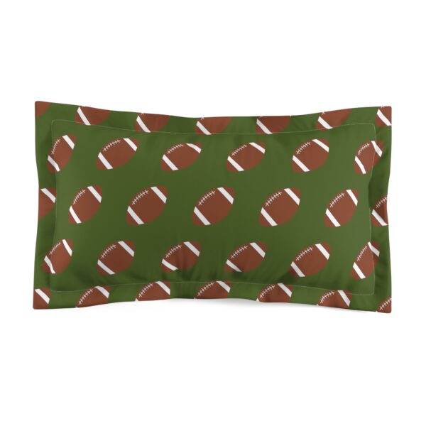 Green Football Pillow Sham