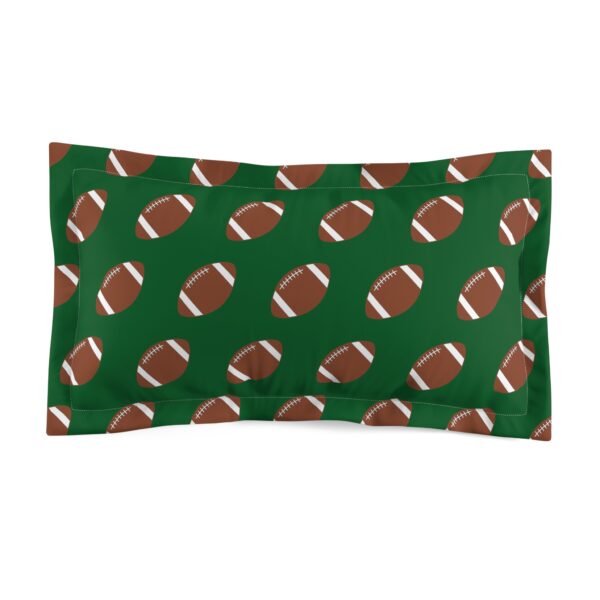 Green Football Pillow Sham