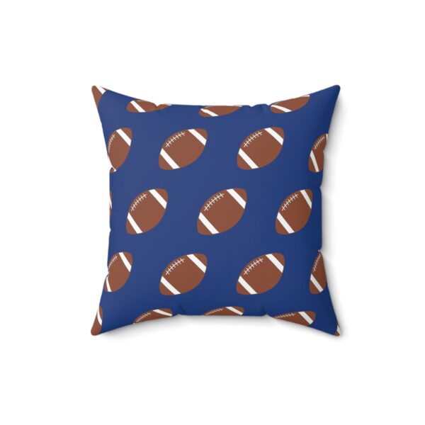 Blue Football Throw Pillow