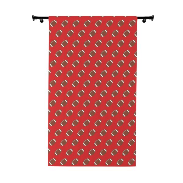 Red Football Window Curtain - Image 2