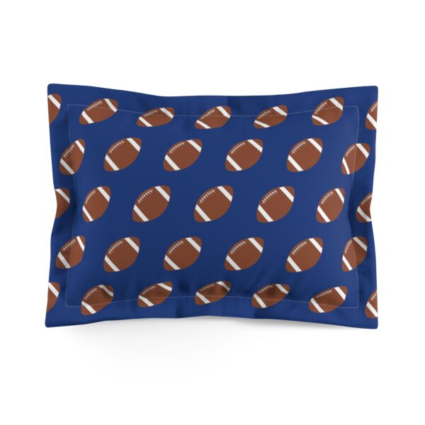 Blue Football Pillow Sham - Image 2