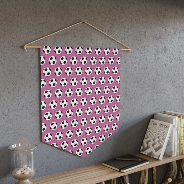 Pink Soccer Pennant