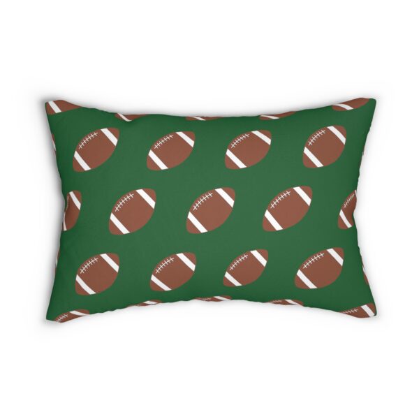 Green Lumbar Football Pillow