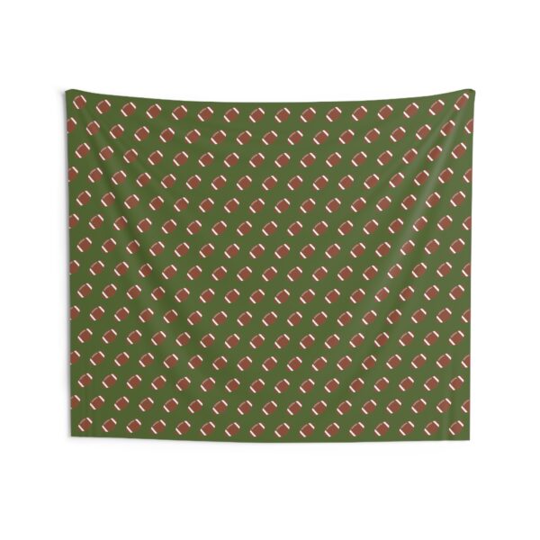 Green Football Wall Tapestry