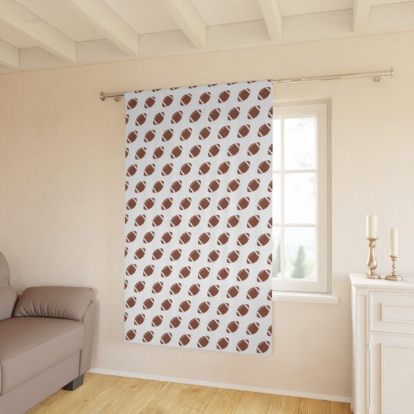 White Football Window Curtain - Image 3