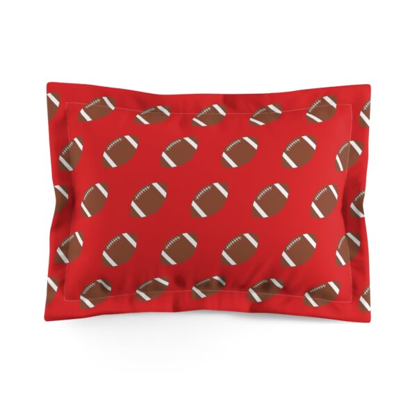 Red Football Pillow Sham - Image 2