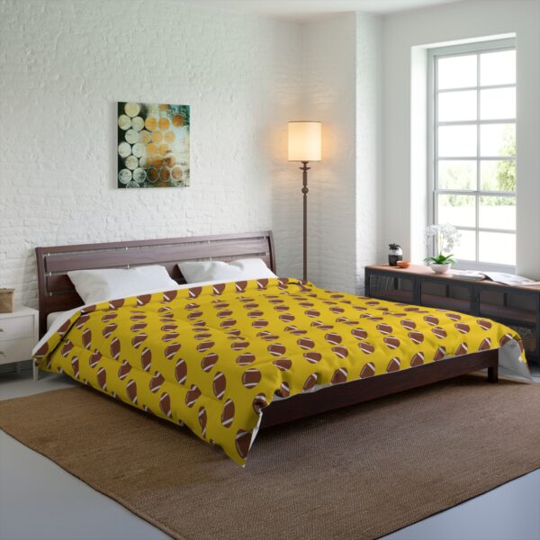 Yellow Football Comforter