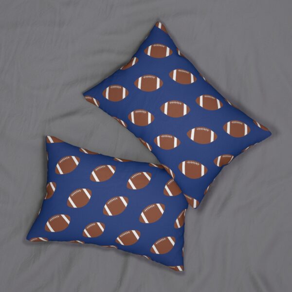 Blue Lumbar Football Pillow - Image 4